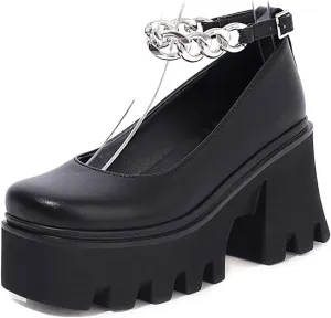 SO SIMPOK Women's Goth Patent Leather Pumps Sweet Party Lolita Mary Janes Platform Gift…