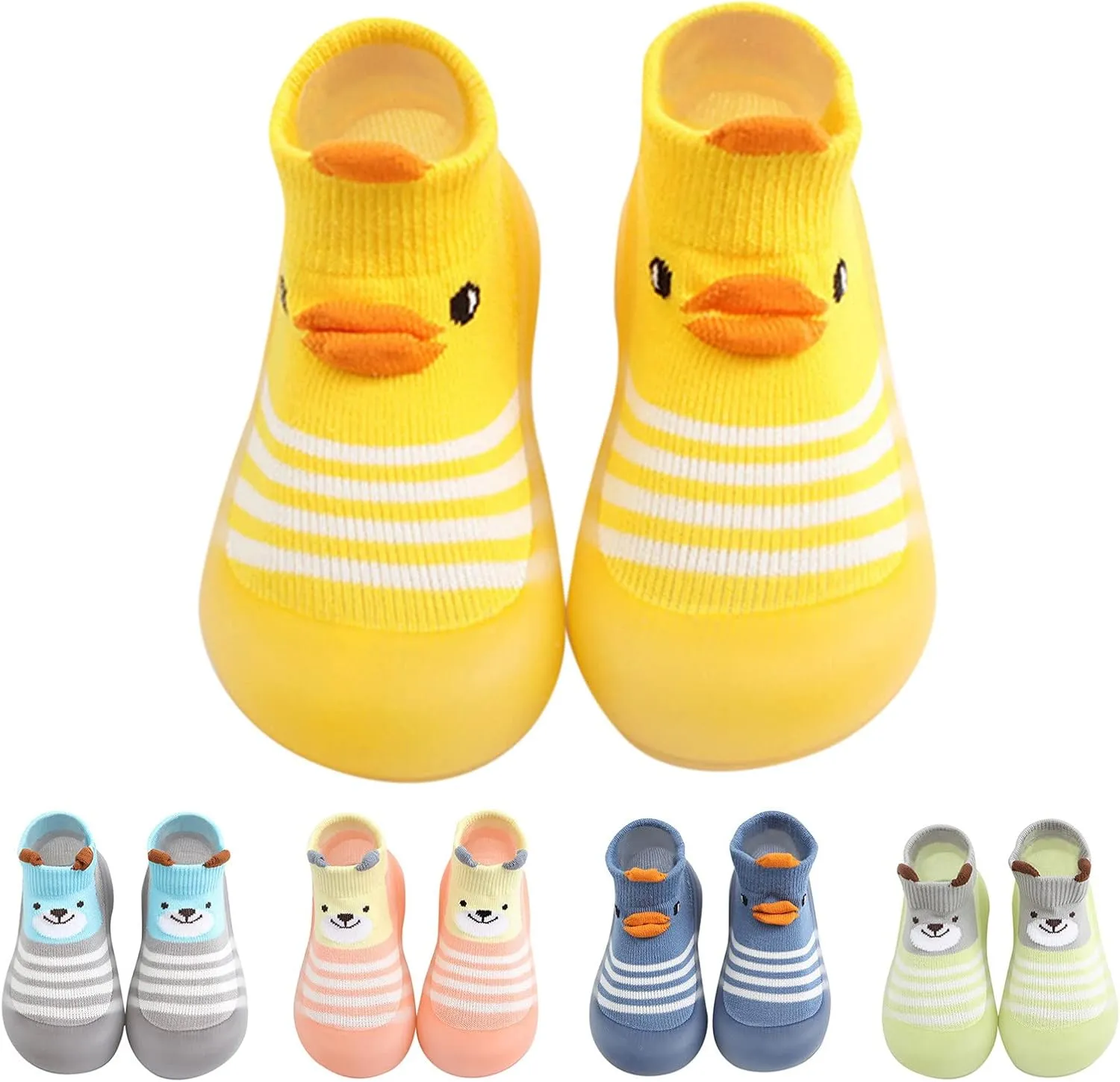 Sock Shoes for Kids Duck Boots Toddler Slip On Sneakers Non-Slip Rubber Sole B aby First Walking Shoes Lightweight
