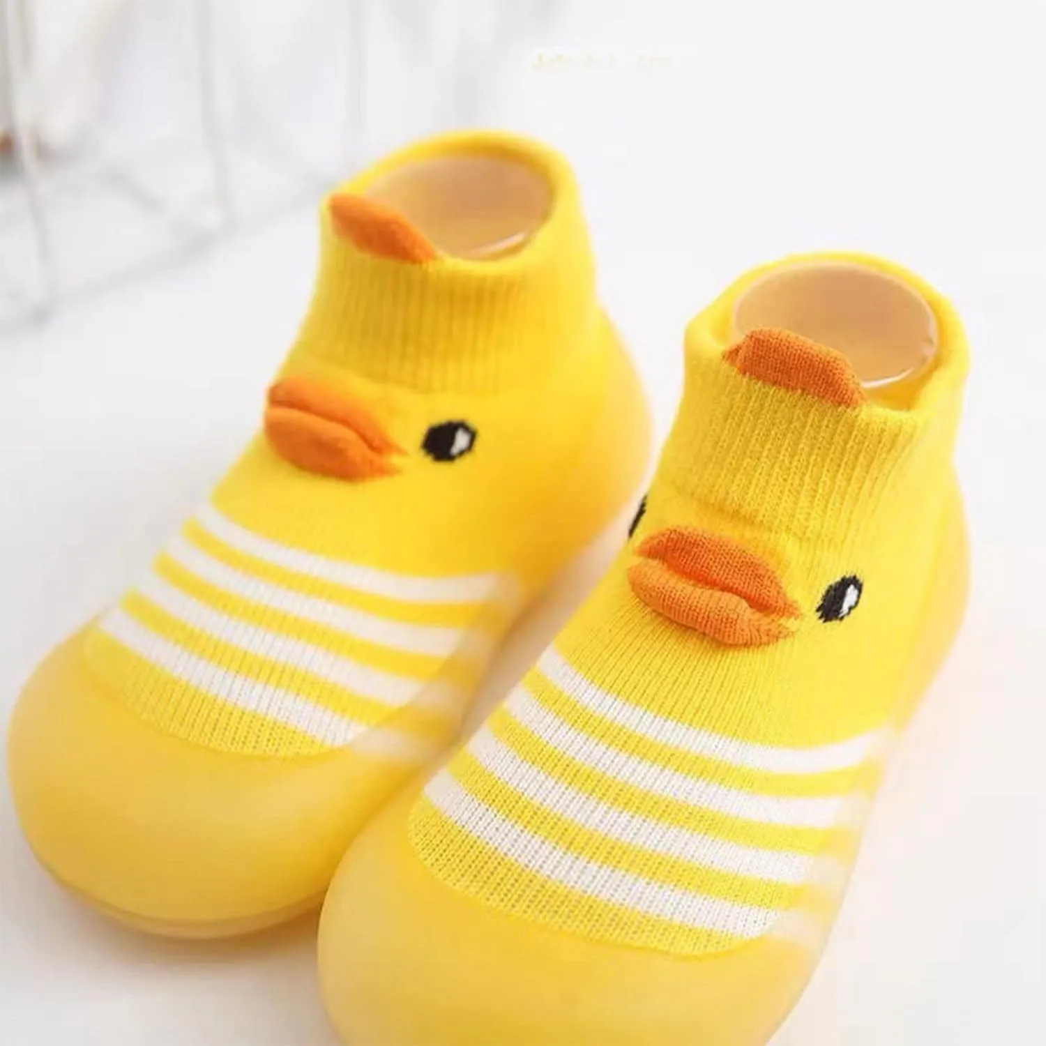 Sock Shoes for Kids Duck Boots Toddler Slip On Sneakers Non-Slip Rubber Sole B aby First Walking Shoes Lightweight