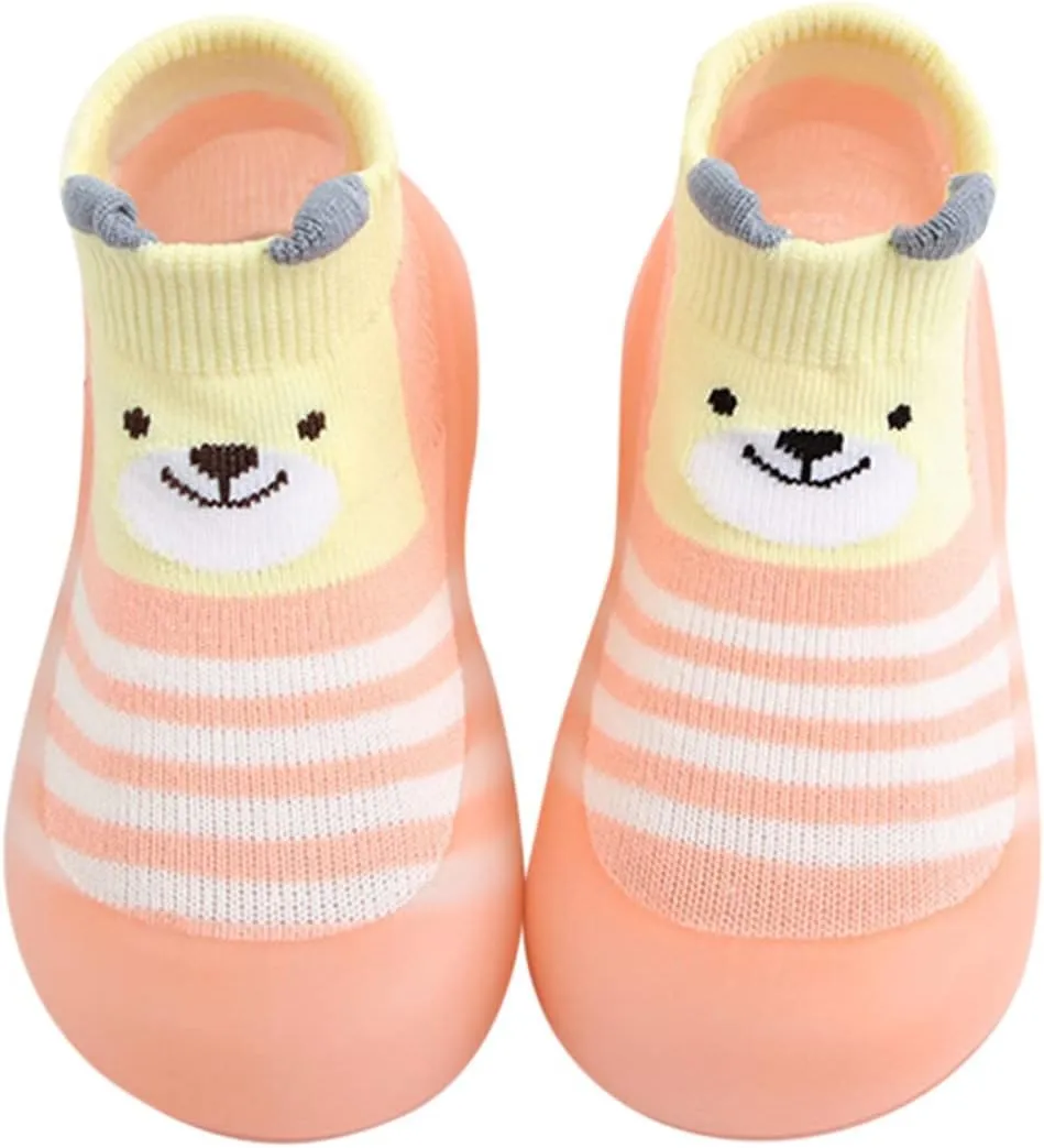 Sock Shoes for Kids Duck Boots Toddler Slip On Sneakers Non-Slip Rubber Sole B aby First Walking Shoes Lightweight