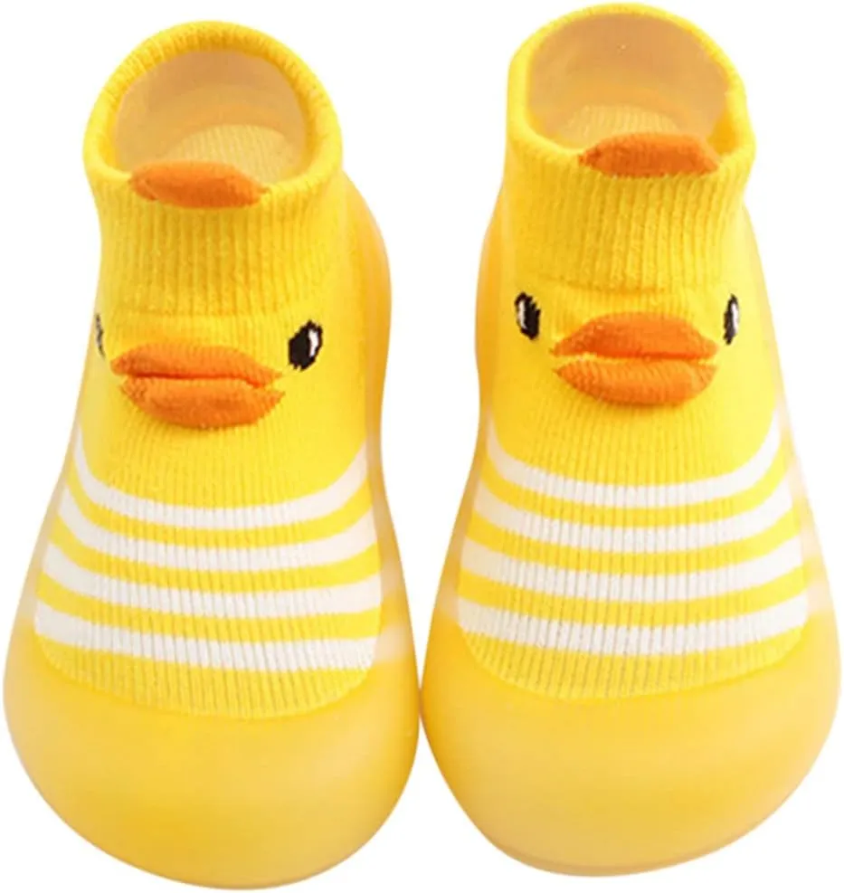 Sock Shoes for Kids Duck Boots Toddler Slip On Sneakers Non-Slip Rubber Sole B aby First Walking Shoes Lightweight