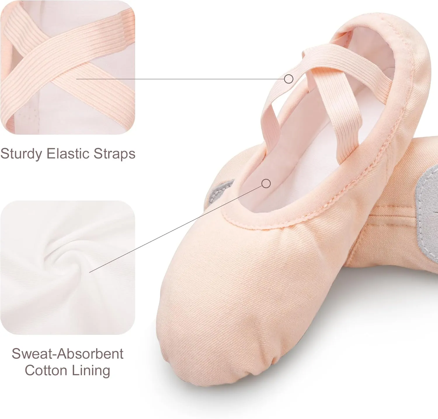 Stelle Women Ballet Shoes Highly Stretch Canvas Dance Slipper Yoga Shoes for Girls/Adults