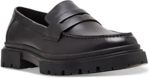 Steve Madden Womens AKKRON Laceless Faux Leather Loafers