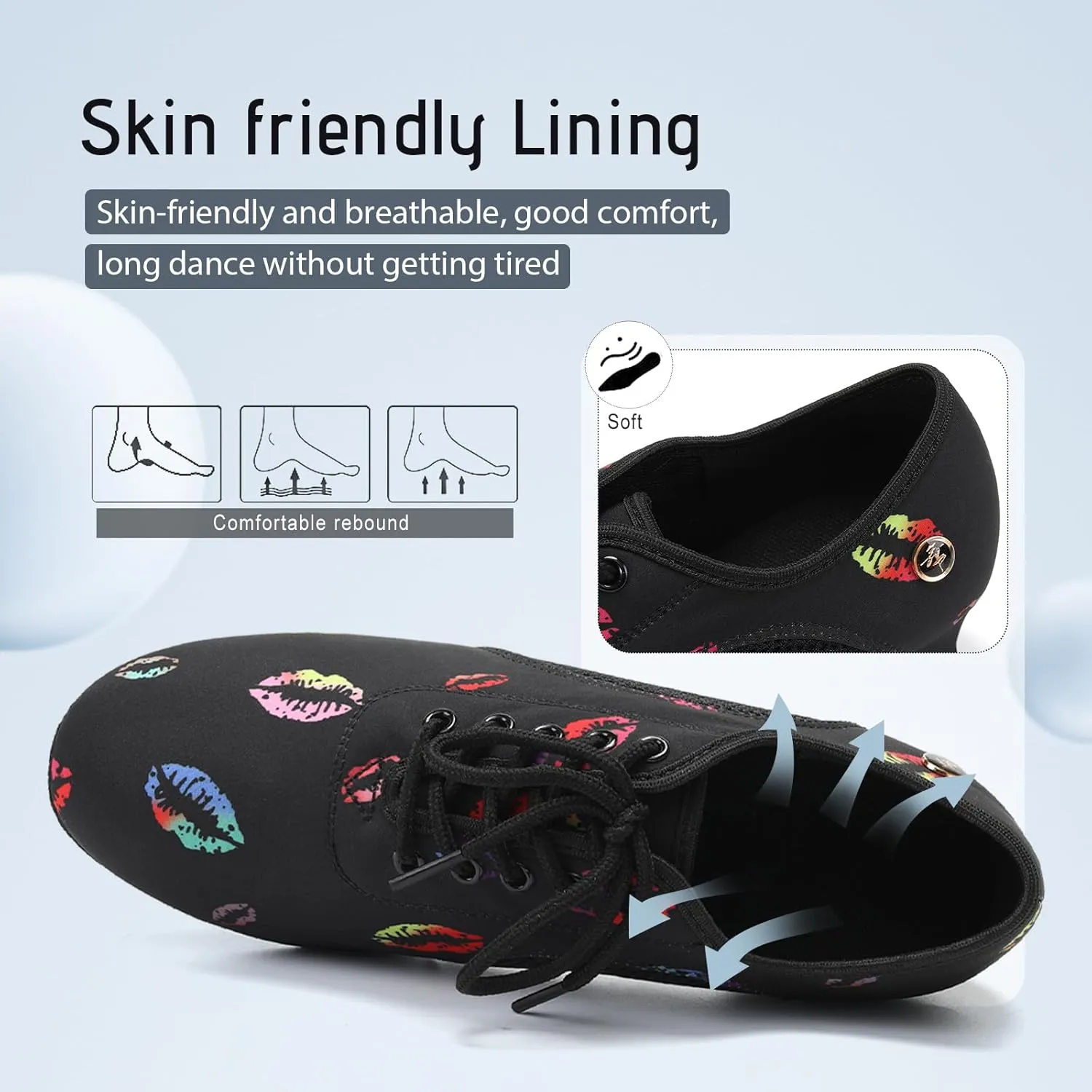 SWDZM Men&Women Ballroom Dance Shoes Closed Toe Latin Salsa Practice Dancer Modern Performance Dancing Shoes