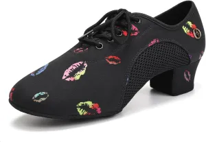 SWDZM Men&Women Ballroom Dance Shoes Closed Toe Latin Salsa Practice Dancer Modern Performance Dancing Shoes