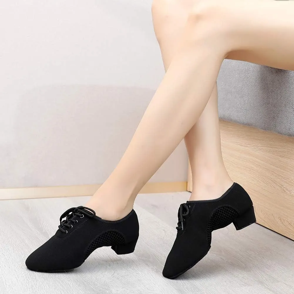 SWDZM Men&Women Ballroom Dance Shoes Closed Toe Latin Salsa Practice Dancer Modern Performance Dancing Shoes