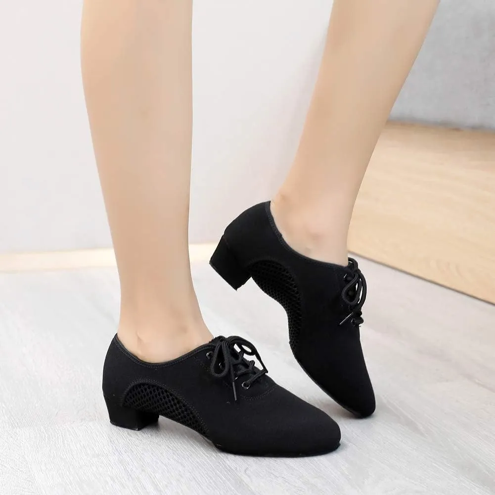 SWDZM Men&Women Ballroom Dance Shoes Closed Toe Latin Salsa Practice Dancer Modern Performance Dancing Shoes