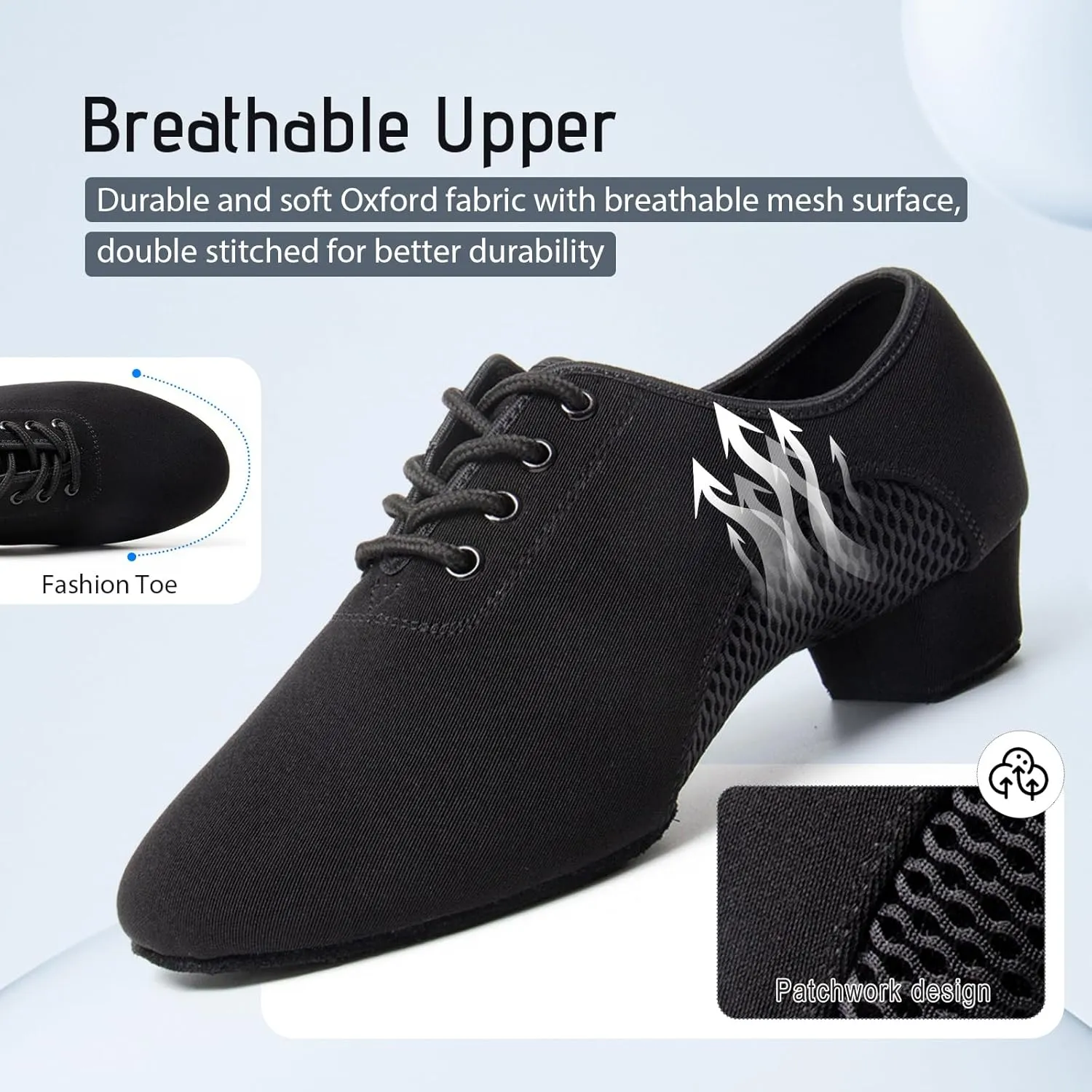 SWDZM Men&Women Ballroom Dance Shoes Closed Toe Latin Salsa Practice Dancer Modern Performance Dancing Shoes