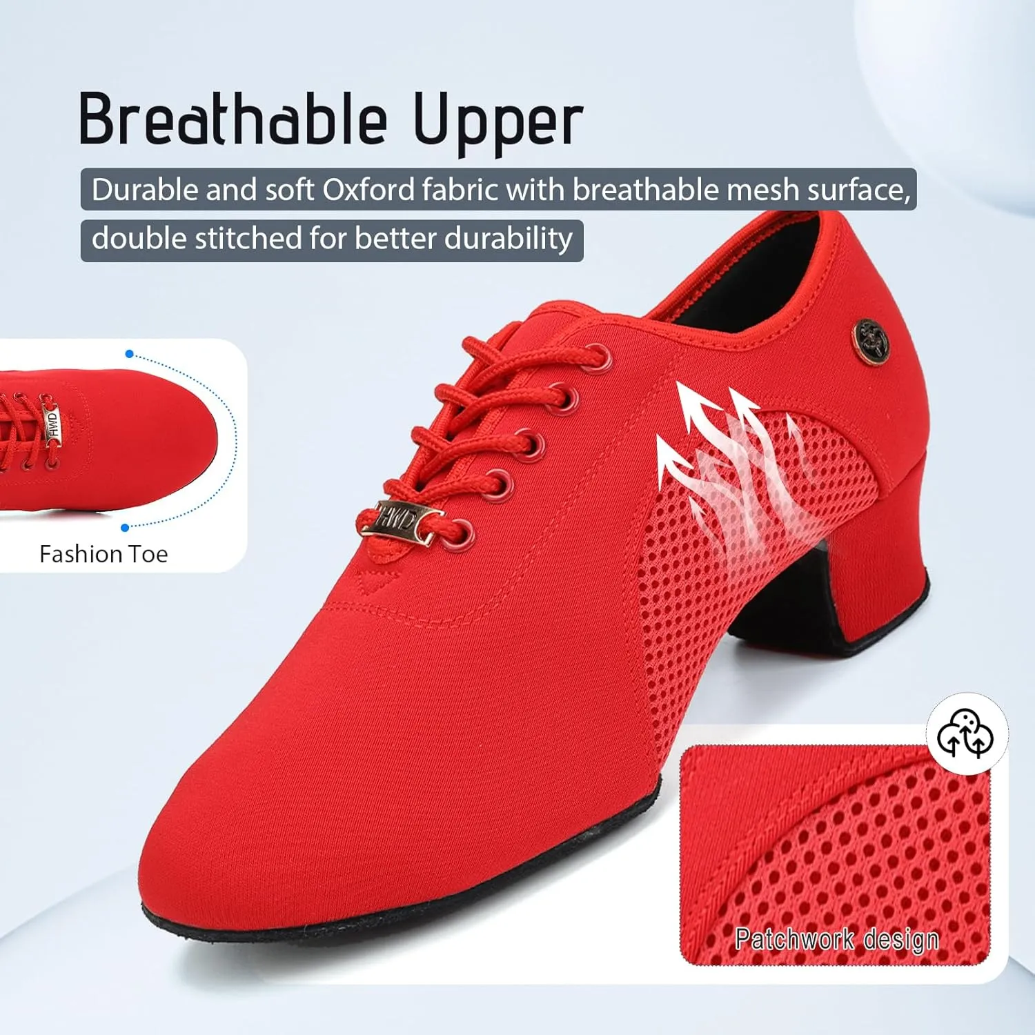 SWDZM Men&Women Ballroom Dance Shoes Closed Toe Latin Salsa Practice Dancer Modern Performance Dancing Shoes
