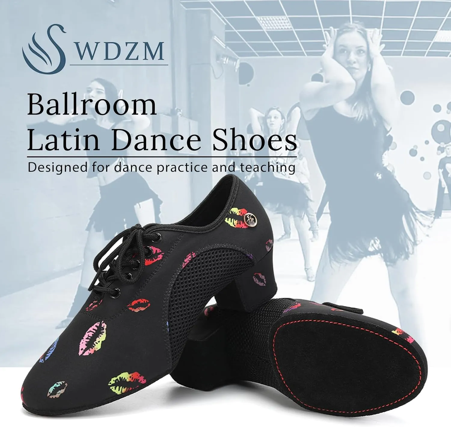 SWDZM Men&Women Ballroom Dance Shoes Closed Toe Latin Salsa Practice Dancer Modern Performance Dancing Shoes
