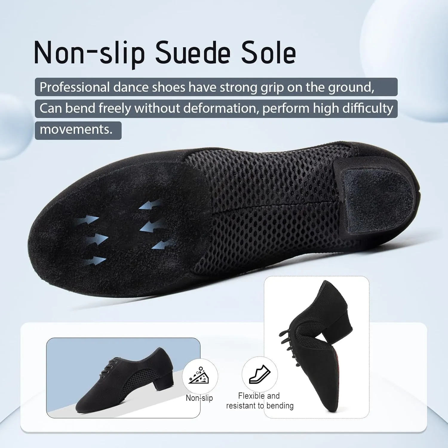 SWDZM Men&Women Ballroom Dance Shoes Closed Toe Latin Salsa Practice Dancer Modern Performance Dancing Shoes