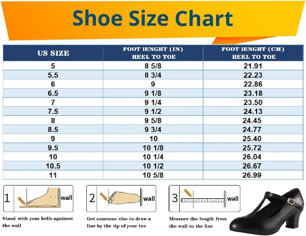 T-Strap Ballroom Dance Shoes Womens Salsa Character Pumps Dress Heels