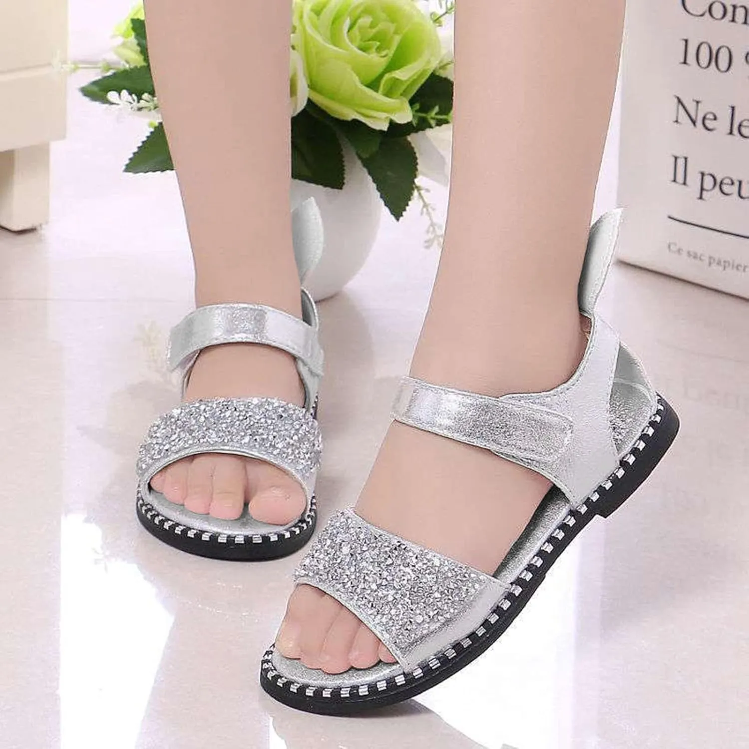 Toddler Bear Slippers Toddler Little Girl Dress Sandals Shoes Casual Slip On Shower Flip Flops for Girls