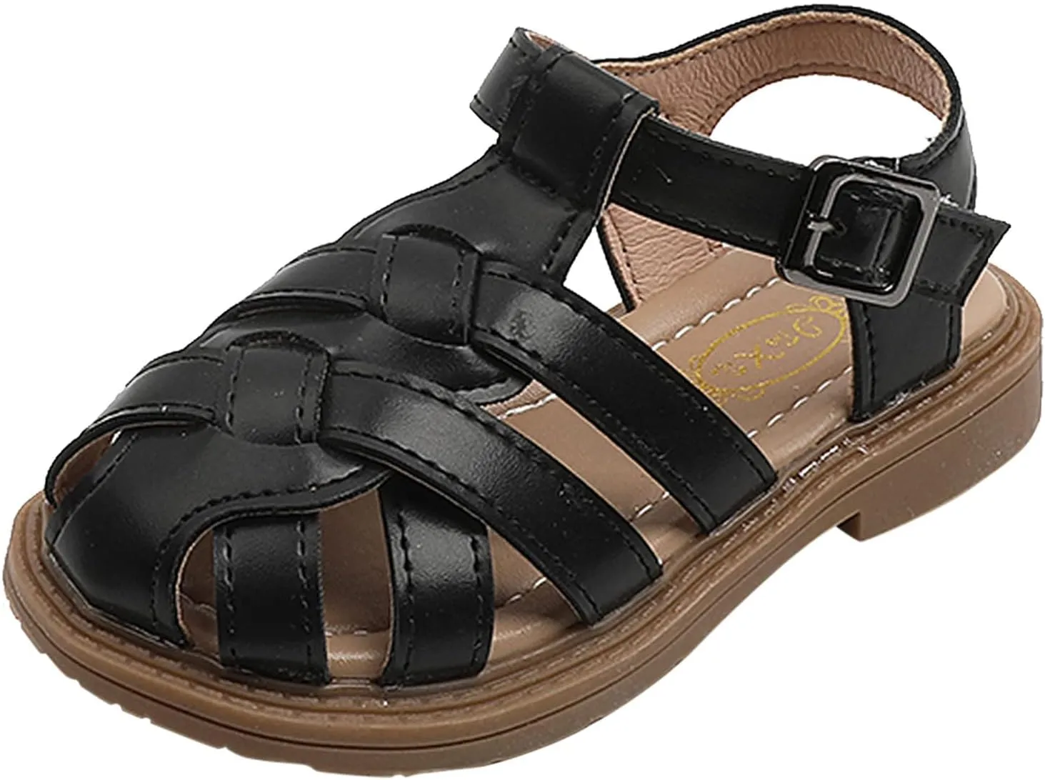 Toddler Girl Sandals Size 6 Girls Sandals Toddler Little Kid Closed Toe T Strap Flats Girls Sandals Size 9