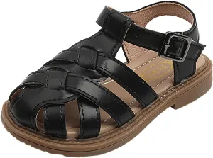 Toddler Girl Sandals Size 6 Girls Sandals Toddler Little Kid Closed Toe T Strap Flats Girls Sandals Size 9