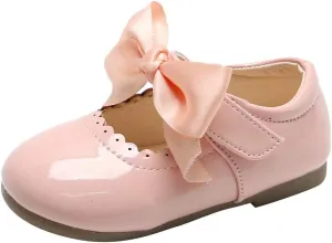 Toddler Girls Mary Jane Dress Shoes Ballet Flat Slip-On Bowknot Wedding Pary Size Five Toddler Boy Shoes