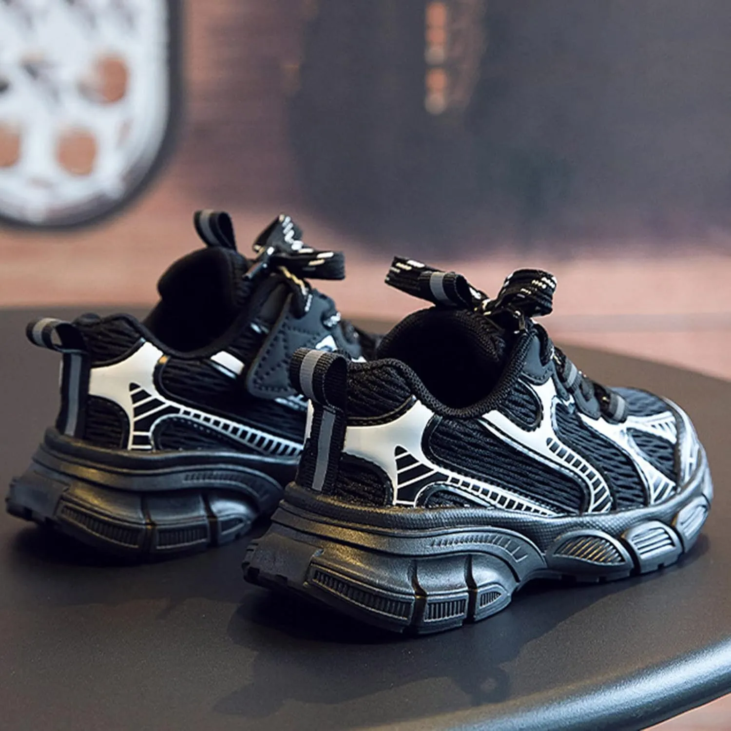 Toddler Shoes Boys Girls Tennis Shoes Kids Mesh Breathable Sneakers Non Slip Lace-up Running Athletic Sports Shoes
