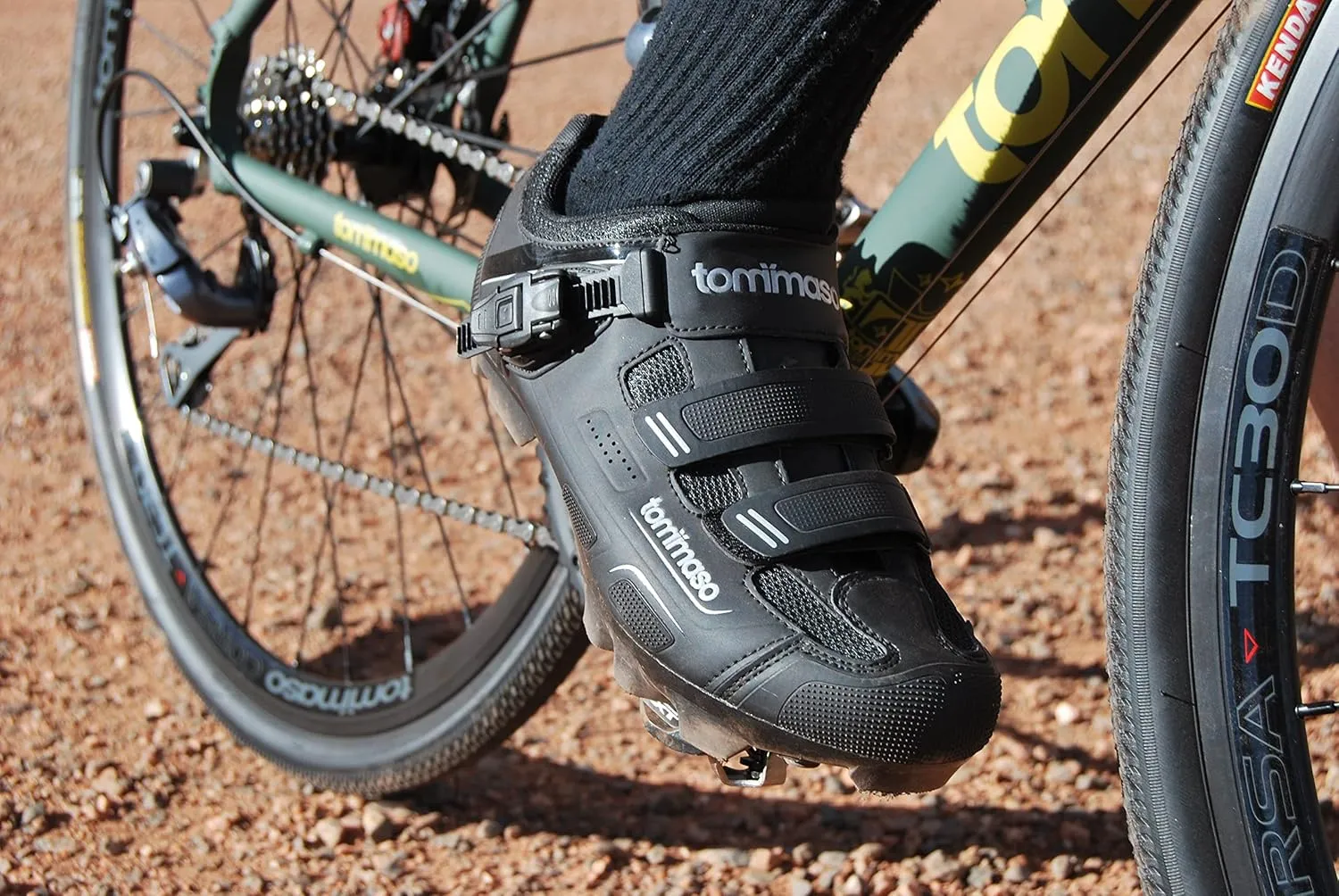 Tommaso Montagna Mens Mountain Biking Shoes—Indoor Cycling Shoes Men—Mountain Bike Shoes for SPD—Mountain Bike Shoes Men—SPD Cycling Shoes—Gravel Bike Shoes—No Cleats Installed.