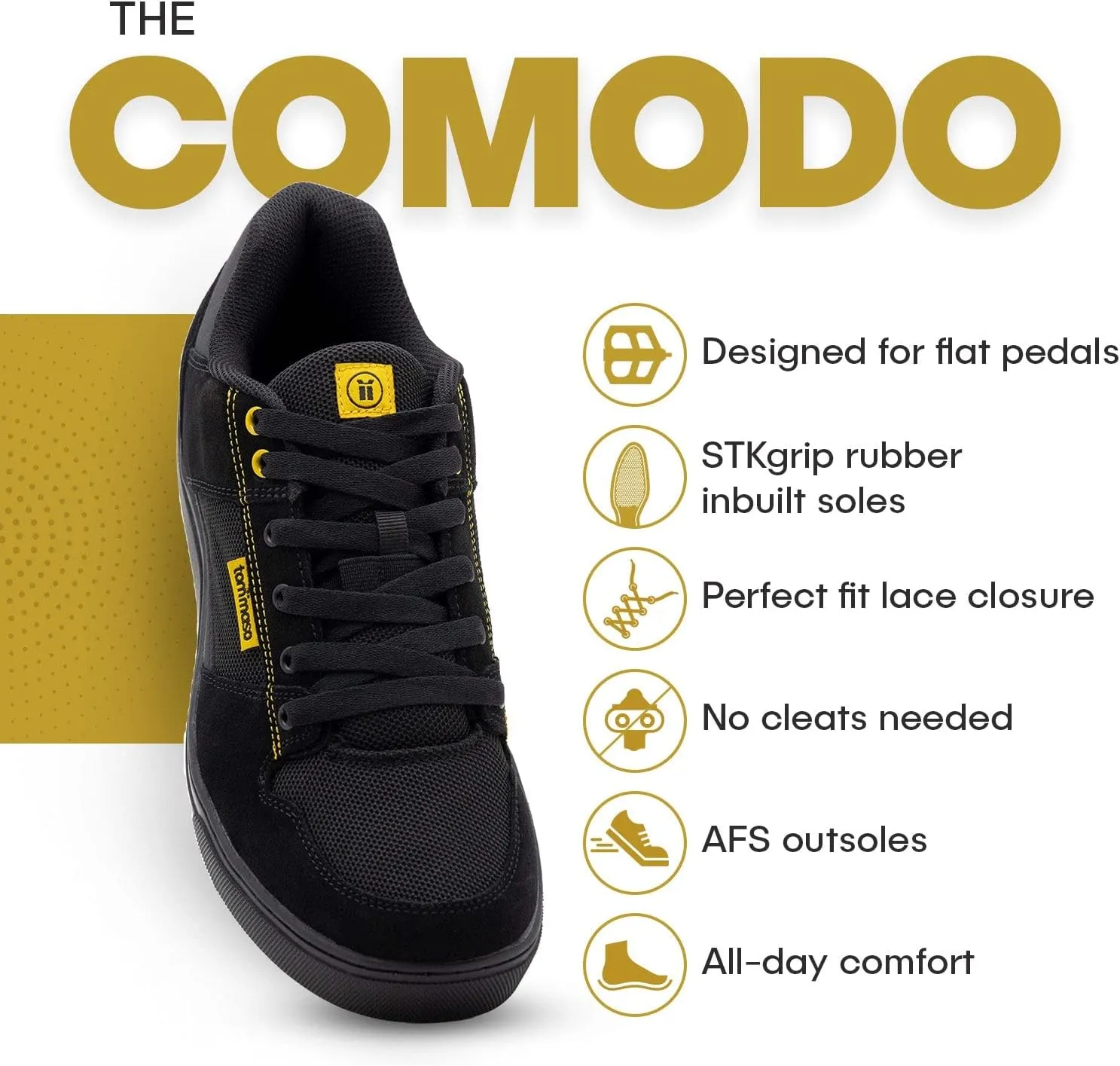 Tommaso MTB & Gravel Cycling Shoes-Comfortable Mens Mountain Bike Shoes for Off-Road"-"Ride Concepts