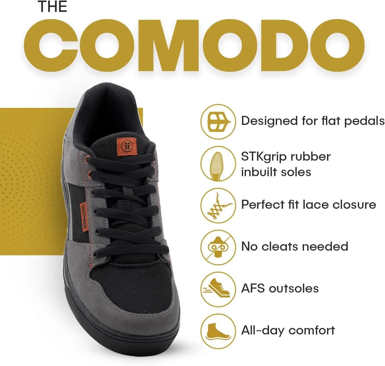Tommaso MTB & Gravel Cycling Shoes-Comfortable Mens Mountain Bike Shoes for Off-Road"-"Ride Concepts