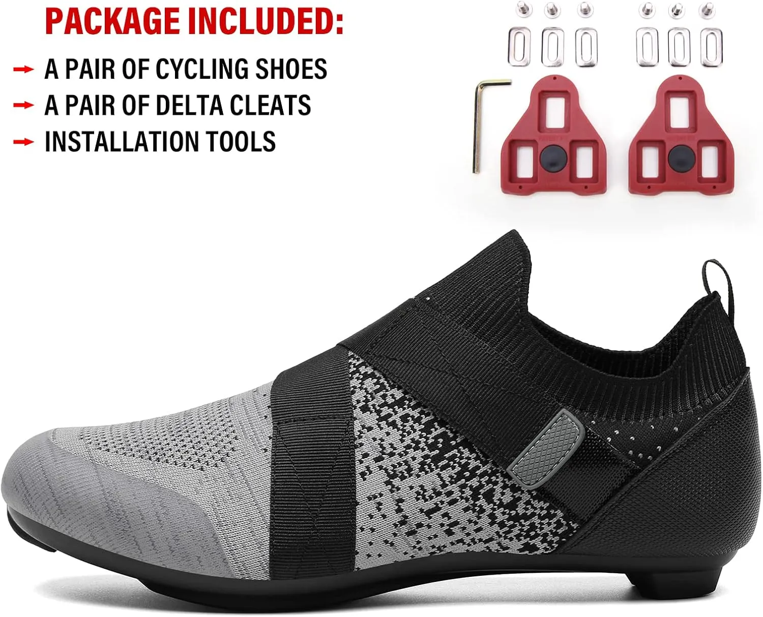 Unisex Cycling Shoes Compatible with Peloton Bike & SPD Indoor Road Riding Biking Bike Shoes with Delta Cleats Included for Men Women