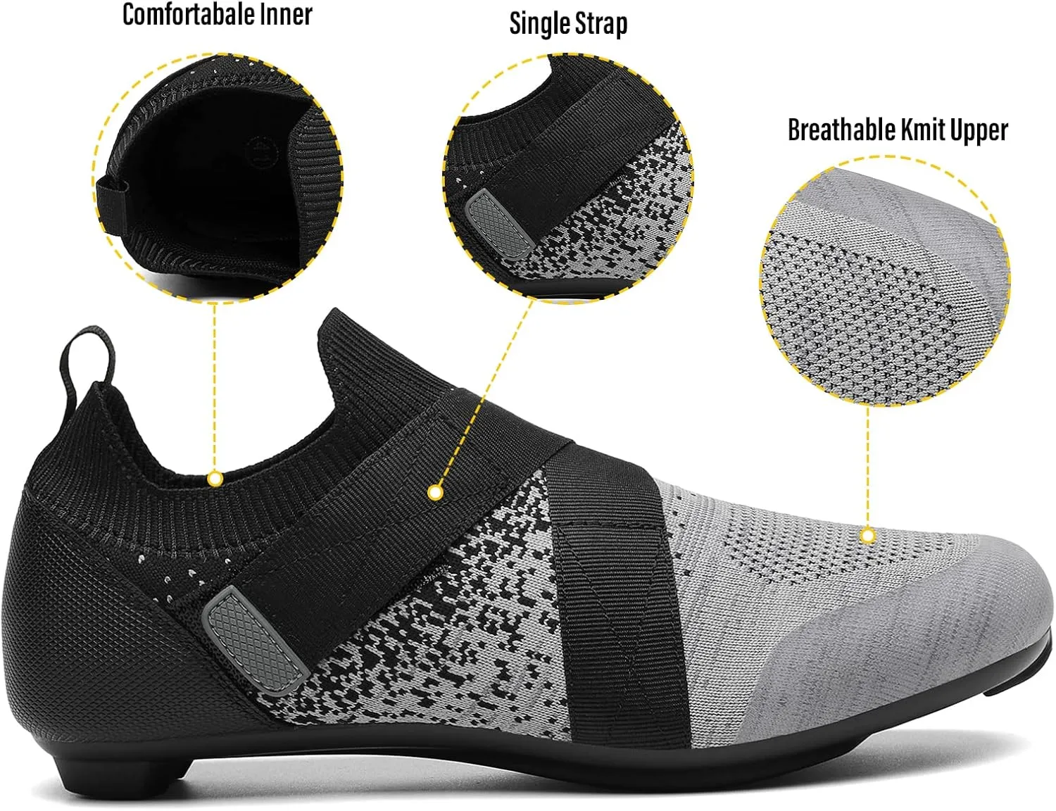Unisex Cycling Shoes Compatible with Peloton Bike & SPD Indoor Road Riding Biking Bike Shoes with Delta Cleats Included for Men Women