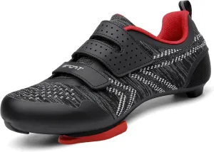 Unisex Cycling Shoes Compatible with Peloton Indoor Riding Road Bicycle with Delta Cleats Outdoor Pedal Bike Shoes