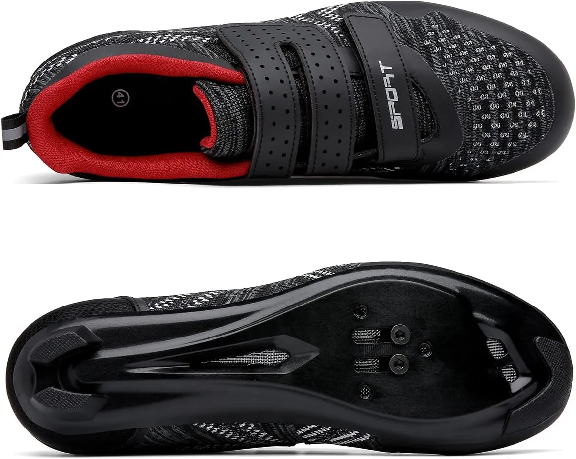 Unisex Cycling Shoes Compatible with Peloton Indoor Riding Road Bicycle with Delta Cleats Outdoor Pedal Bike Shoes