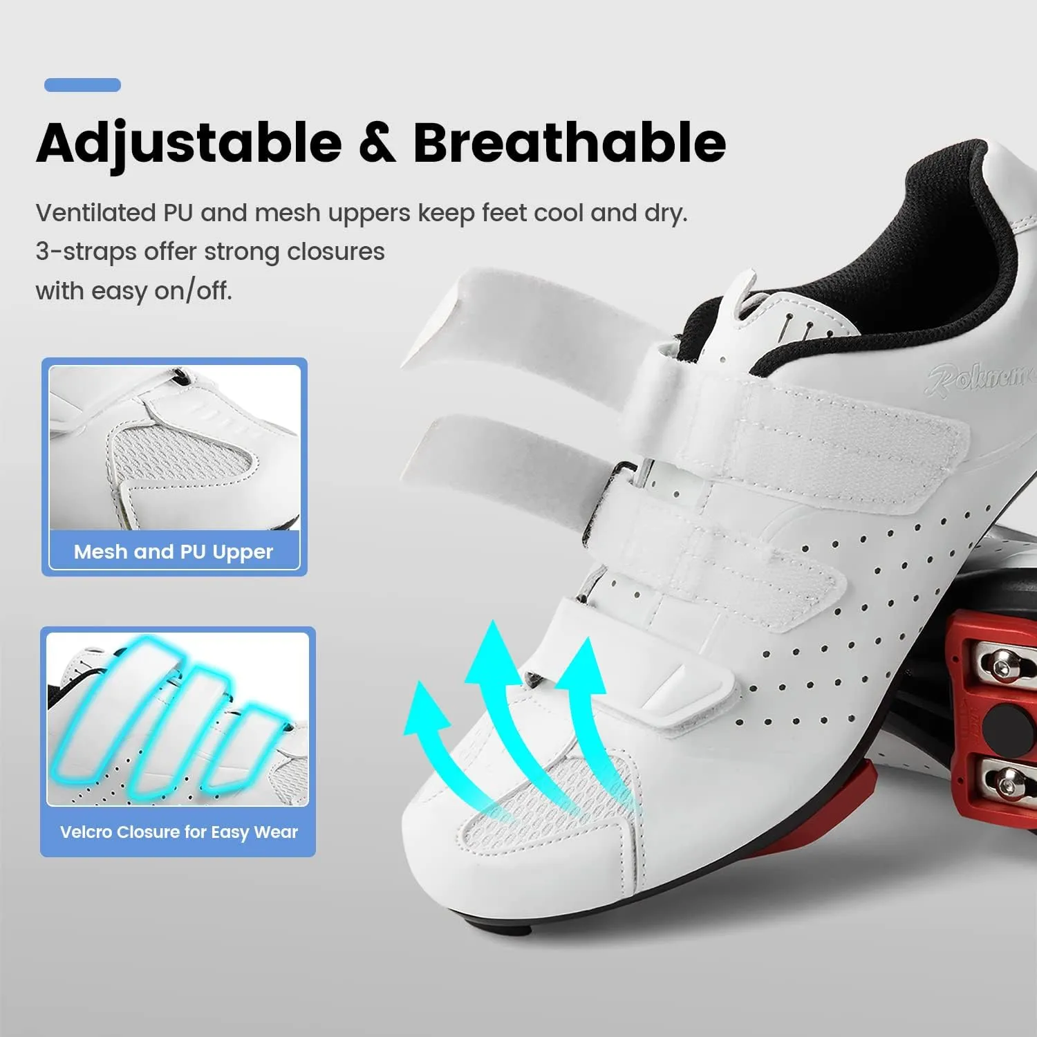 Unisex Cycling Shoes with Look Delta Cleats - Peloton Compatible Spin Shoes with SPD Clips - Indoor Shimano Road Bike for Men Women