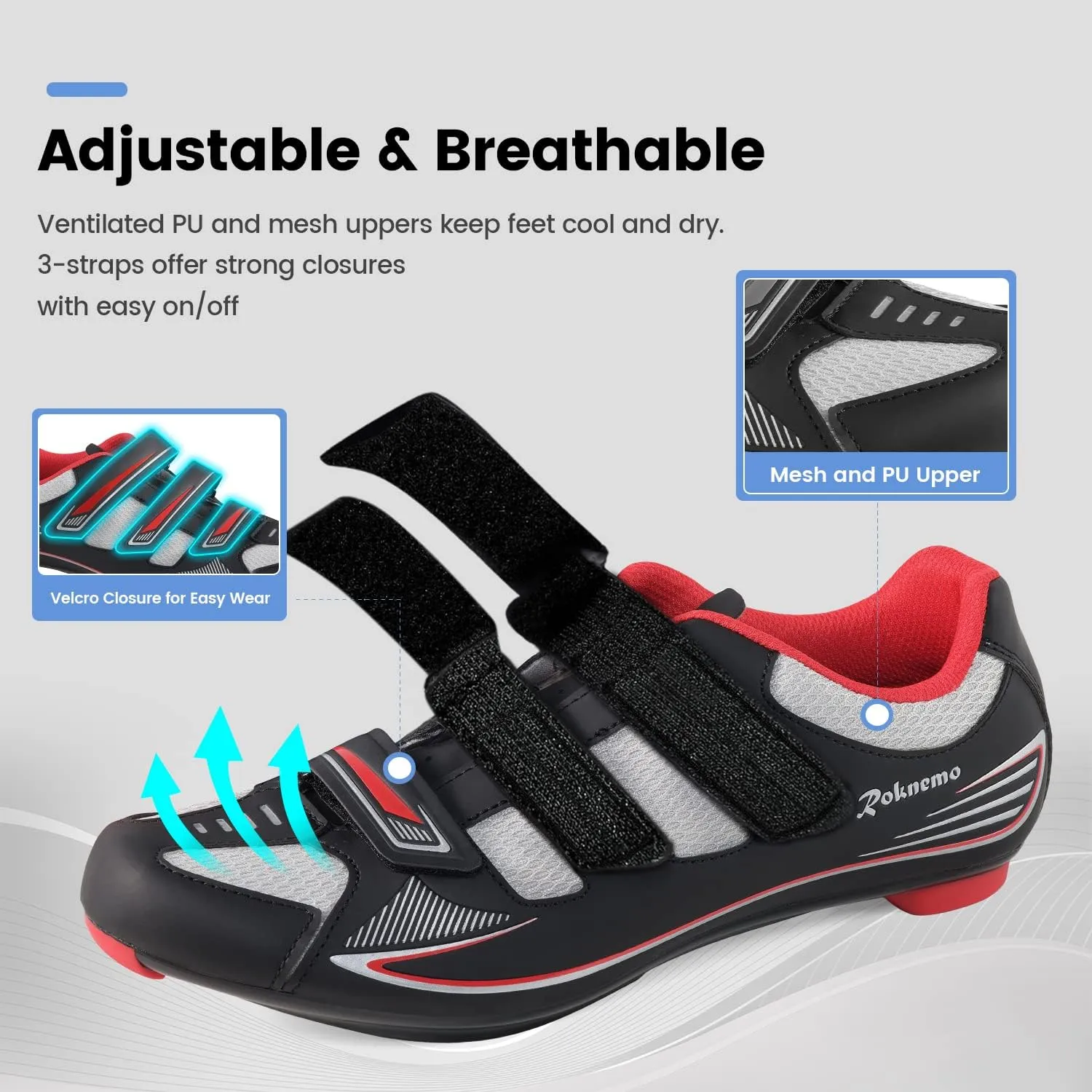 Unisex Cycling Shoes with Look Delta Cleats - Peloton Compatible Spin Shoes with SPD Clips - Indoor Shimano Road Bike for Men Women
