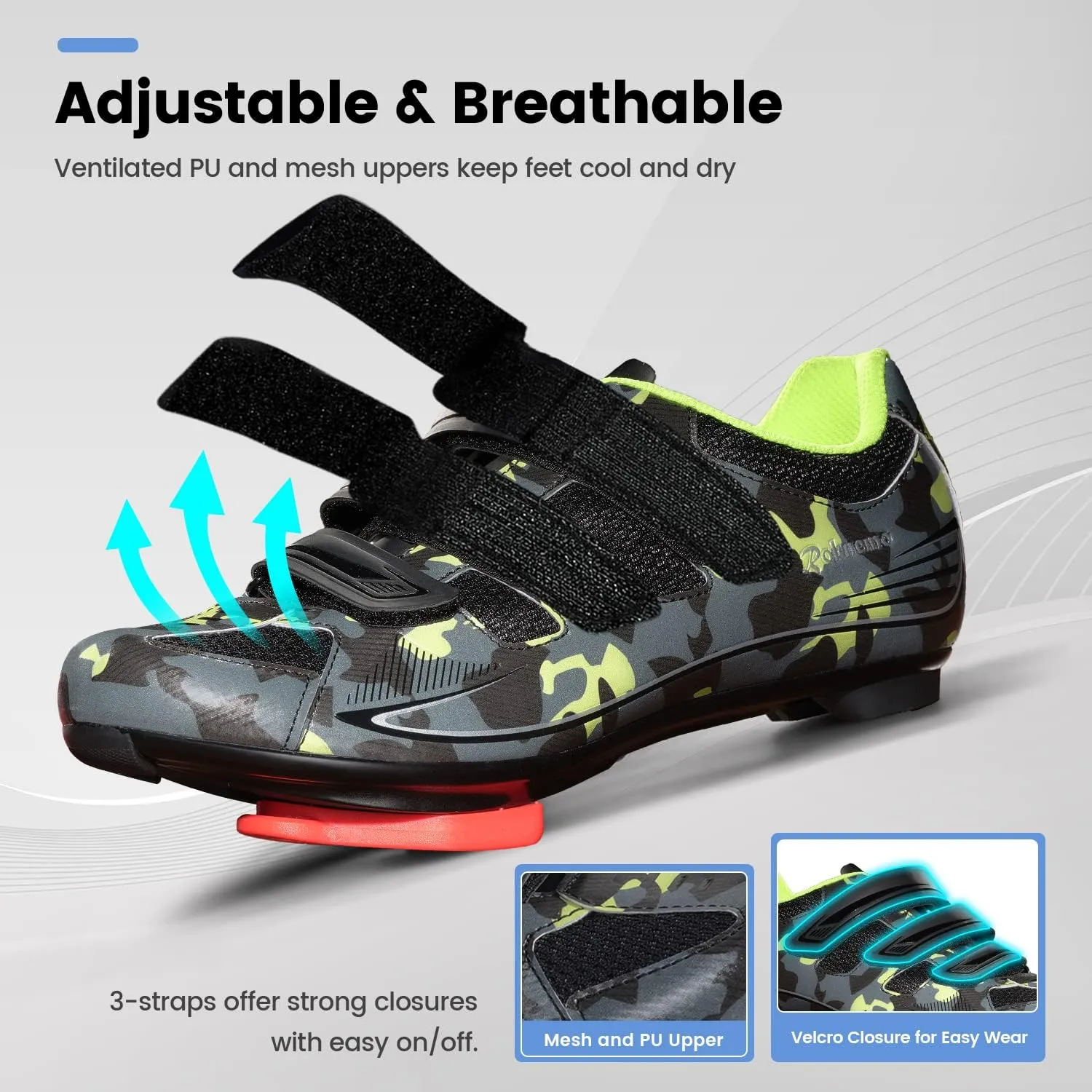 Unisex Cycling Shoes with Look Delta Cleats - Peloton Compatible Spin Shoes with SPD Clips - Indoor Shimano Road Bike for Men Women