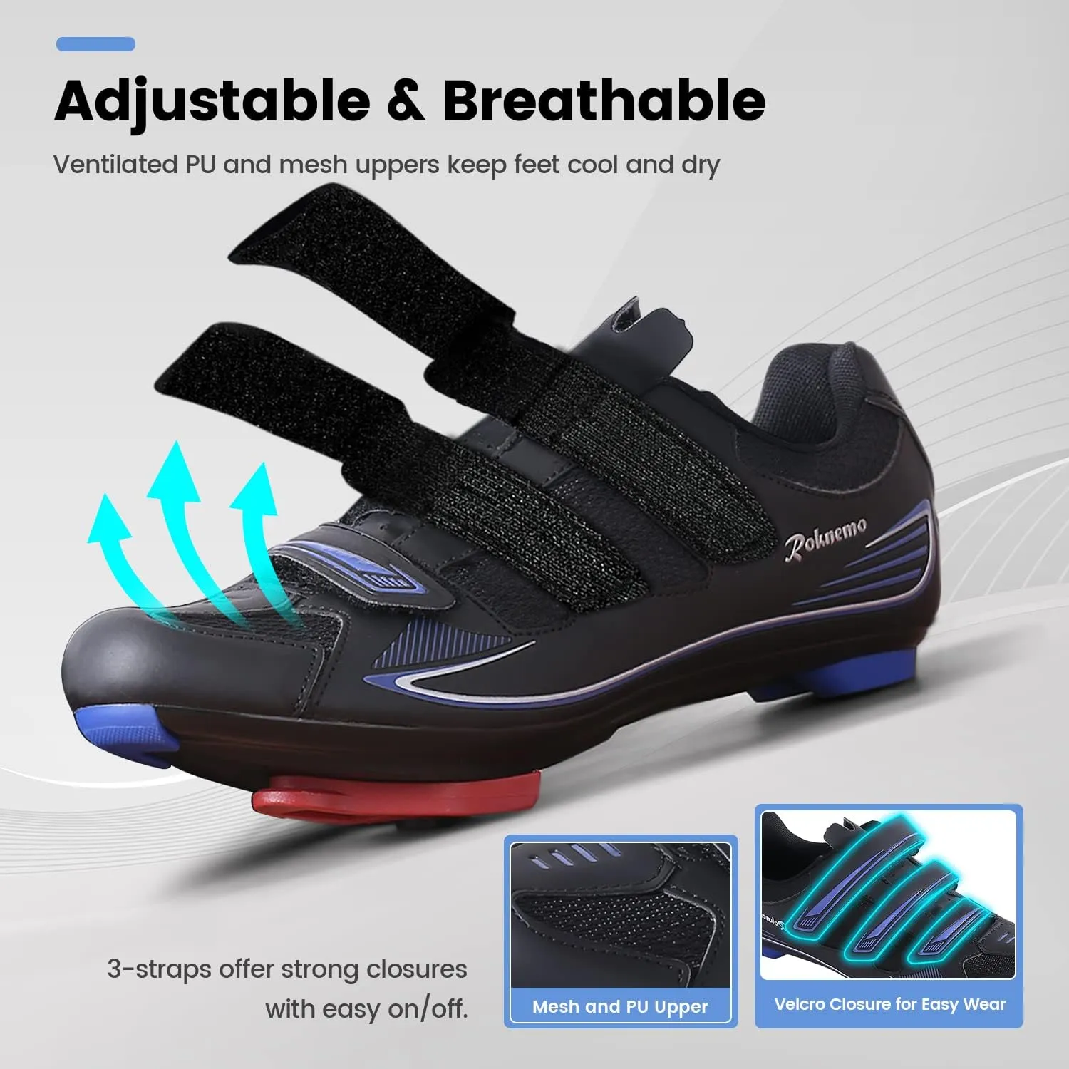Unisex Cycling Shoes with Look Delta Cleats - Peloton Compatible Spin Shoes with SPD Clips - Indoor Shimano Road Bike for Men Women