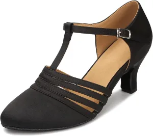 Women Ballroom Dance Shoes Closed Toe Dancing Shoes Latin Salsa Dance Shoes ZB12