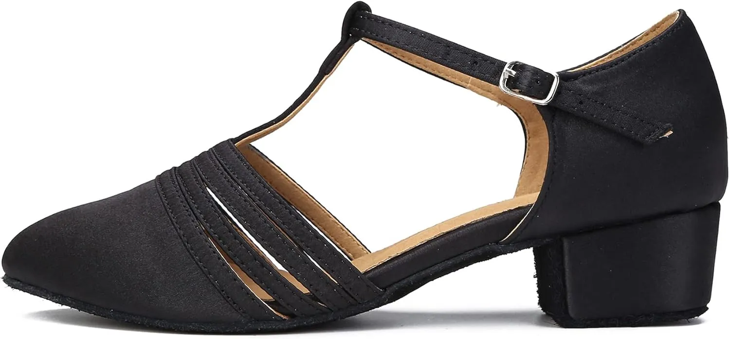 Women Ballroom Dance Shoes Closed Toe Dancing Shoes Latin Salsa Dance Shoes ZB12