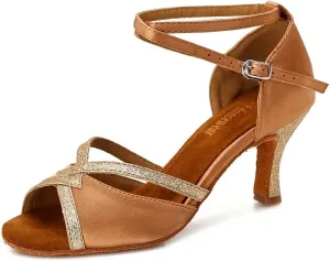 Women Ballroom Dance Shoes Latin Salsa Bachata Performance Sparkly Dance Dancing Shoes