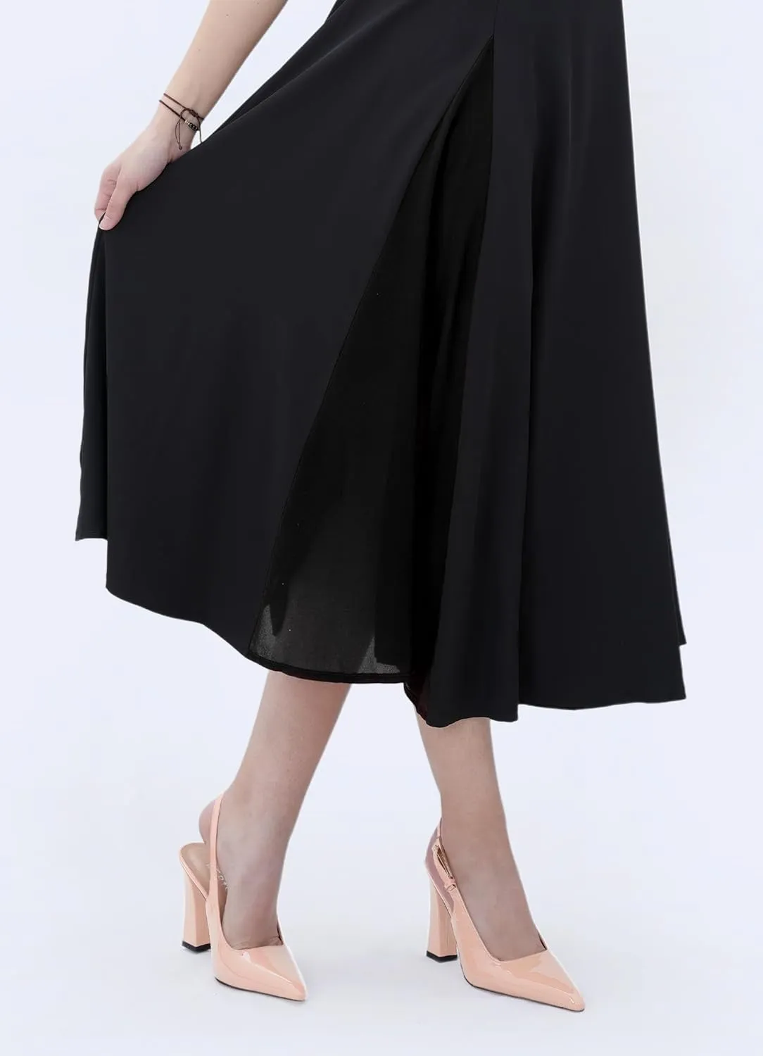 Women's Block high Heels Slingback, Pointed Closed Toe Ankle Strap Fashioned Patent Leather Pumps Shoes.