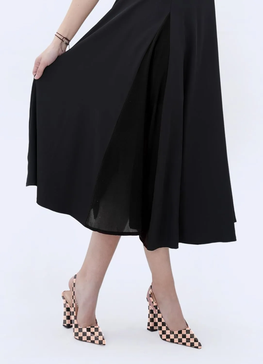 Women's Block high Heels Slingback, Pointed Closed Toe Ankle Strap Fashioned Patent Leather Pumps Shoes.