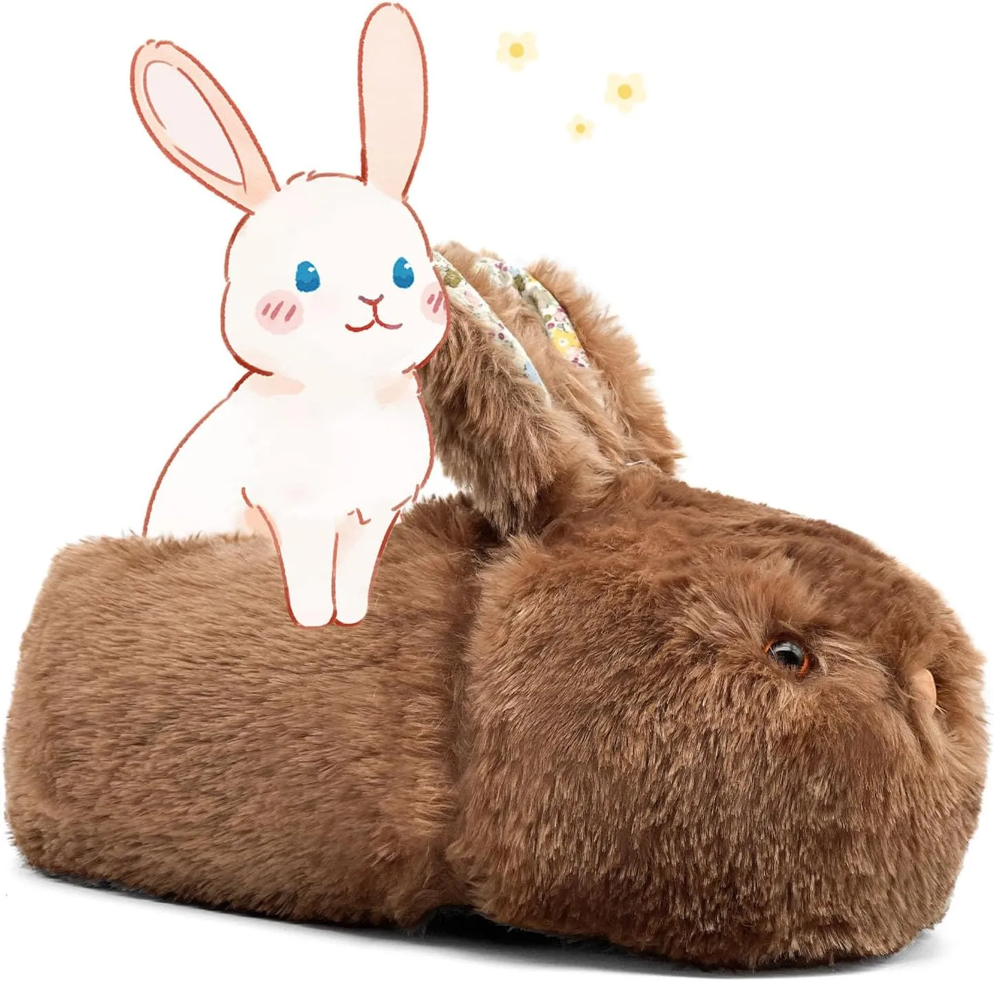 Womens Bunny Cute Animal Slippers Adult House Fuzzy Easter Rabbit Ladies Memory Foam Comfy Fluffy Indoor Outdoor Slippers