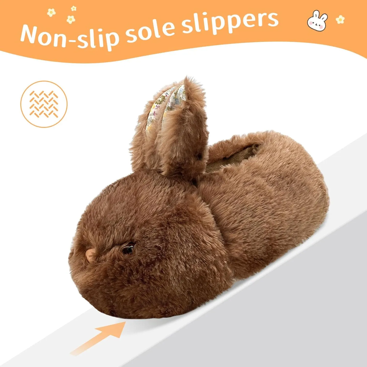 Womens Bunny Cute Animal Slippers Adult House Fuzzy Easter Rabbit Ladies Memory Foam Comfy Fluffy Indoor Outdoor Slippers