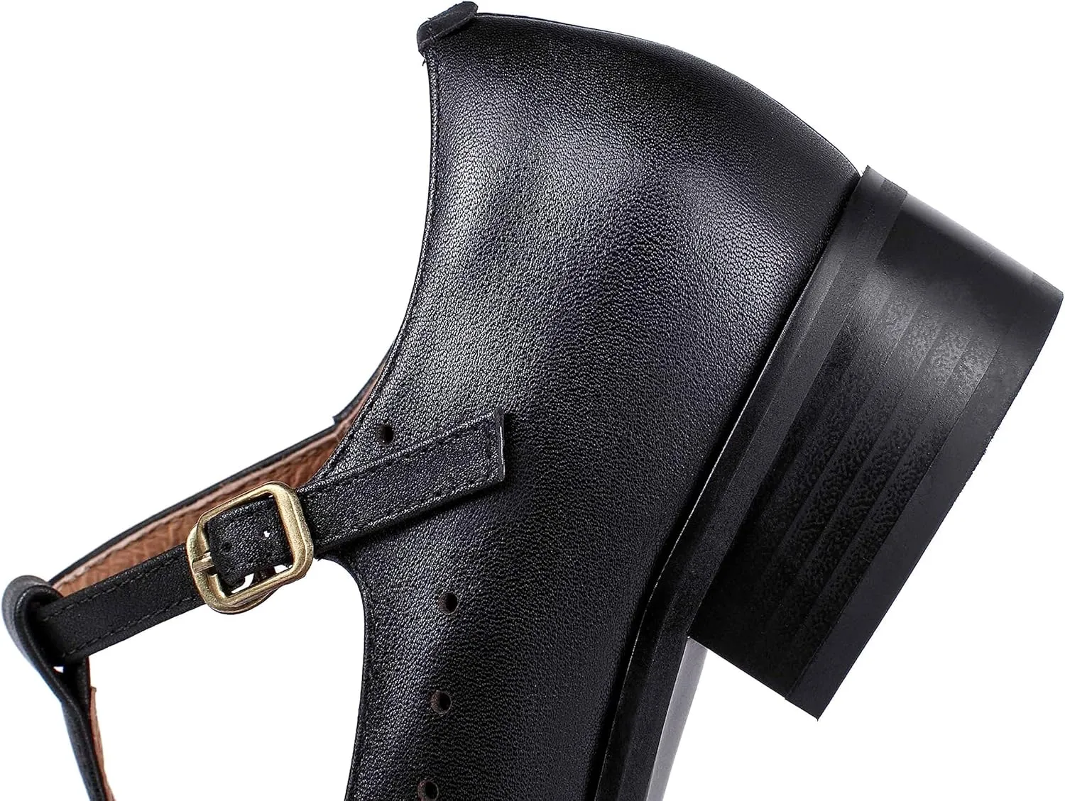 Women's Genuine Leather Mary Jane Saddle Oxford Loafers Brogue Shoes
