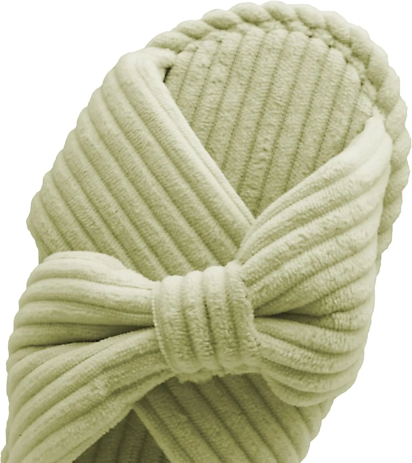 Women's Velvet Bow Slippers - Cozy Corduroy Indoor House Shoes with Anti-Slip Sole, Comfortable and Stylish Gift Slippers for Home and Bedroom